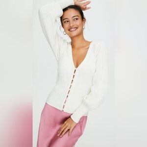NEW Aritzia Wilfred Pearl Cardigan Size L never worn
